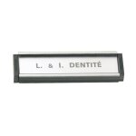 Porte étiquette socona 93 x 26 mm - noir fileté argent - pa Porte étiquette socona 93 x 26 mm - noir fileté argent - pa