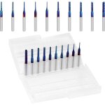 Soekavia - nano blue coat end mill cnc router 1 / 8 ' shank 0. 8 - 3. 75mm 10 pack pour fibre de carbone ...