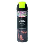 Bombe traceur de chantier fluo 500ml - jaune