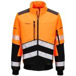 Softshell bomber hv ev4 - taille m - orange / noir - portwest