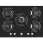 Sogelux - plaque gaz 5 feux pc519nf 70cm table de cuisson en verre noir