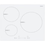 Sogelux table de cuisson 3 foyers induction psi397b blanc