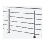 Sogem - garde - corps pure titanium - fixation au sol - alu anodis� - 150cm