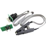 Soic8 sop8 pince de test pour eeprom 93cxx / 25cxx / 24cxx en circuit programmation + 2 adaptateurs