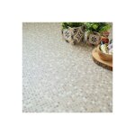 Dcoweb - sol vinyle envers textile - carrelage mosaque - beige - echantillon 15 x 20 cm