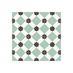 Sol vinyle effet carreaux de ciment vert d'eau - rouleau de 4m x 2m