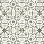 Sol vinyle textile carreaux de ciment andalousie noir - echantillon 15 x 20 cm