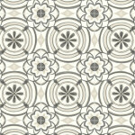 Sol vinyle textile carreaux de ciment andalousie noir - rouleau de 3m x 3m