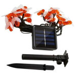 Solaire 8 fonctions 6, 5 m�tres 30 lumi�res guirlande solaire ext�rieure �tanche simul�e abeille d�coration ...