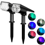 Solaire ext�rieur 800lm, spot solaire exterieur puissant avec 3 modes d'�clairage, projecteur solaire ...