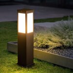 Solaire paysage chemin lumire fer logement voie lumire 3w luxe led borne luminaire ip65 tanche jardin ...