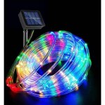 Solaire ruban lumineux, 100 led lumi�res de fil de tube de cuivre 8 modes decoration lumineuse solaire ...