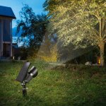 Solar projecteur de sol superspot duo color aluminium piquet de terre outdoor 102546 - esotec