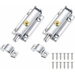 Soleil - 2 pcs verrou porte en acier inox loquets de porte, loquet de verrouillage automatique targette ...