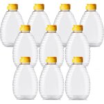 10 pcs bouteille de compression de miel, distributeur de miel bouteille  sauce bouteille  condiments ...