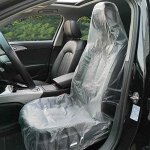 Lot de 100 housses de sige jetables, housses de sige universelles en plastique jetables pour siges ...