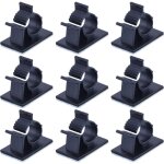 Sollbry 100pcs cbles adhsifs rglable clips de cble, premium adhsif 3m fil colliers de serrage cble, ...