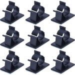 Sollbry 100pcs cbles adhsifs rglable clips de cble, premium adhsif 3m fil colliers de serrage cble, ...