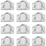 Sollbry - 12 pi�ces platine oeil inox m5 platine ancrage inox 304 crochet oeillet plaque a oeillet carr� ...