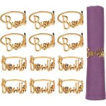 Lot de 12 ronds de serviette de nol dors, anneaux de porte - serviettes artisanaux en alliage, dcoration ...
