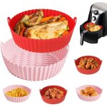 Sollbry - 2 grandes air fryer acessoires, panier friteuse 21 cm / 8, 5 pouces, friteuse � air en silicone ...