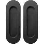 Sollbry lot de 2 poign�es de porte coulissantes ovales encastr�es en acier inoxydable pour porte, armoire ...