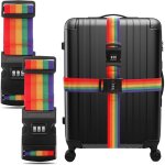 Sollbry lot de 2 sangles pour bagage, sangle valise voyage avec code sangle de bagage rglable pour valise ...
