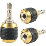 Sollbry 3pcs adaptateur mandrin de perage escamotable  poigne hexagonale 1 / 4  universel mandrin ...