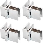 Sollbry 4 clips de porte en verre, pi�ces pince charni�re verre, charni�re en verre en alliage de zinc, ...