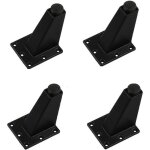Sollbry - lot de 4 pieds de meubles en mtal, pieds de canap noir mat, hauteur 80 m, pieds de canap ...