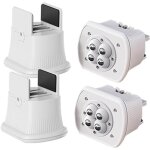 Sollbry - lot de 4 rehausseurs de lit et de meubles r�glables avec pince � vis et poulie, 6 cm de hauteur ...