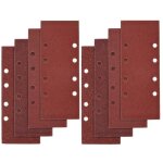 40 pcs papier de verre, 93 x 185mm feuilles abrasives pour ponceuse vibrante 8 trous assorted p40, p60, ...