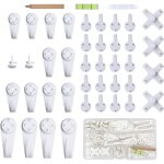 Sollbry - 43pcs accroche tableau sans percer blanc fixation murale sans percer crochet en plastique pour ...