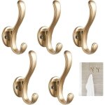 Sollbry 5 pieces crochets et patres pour maison, gold patres portemanteaux pour entre, aluminium porte ...
