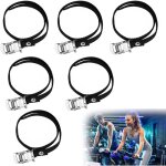 Sollbry - lot de 6 sangles de p�dale de v�lo avec boucle en m�tal pour la plupart des v�los, v�los d'apparteme ...