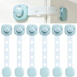 Sollbry bloc porte securite bebe, 6 pcs bloc placard bebe rglables, securite placard enfant pour tiroirs, ...