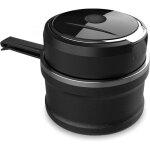 Sollbry cendrier voiture, cendrier de voiture d�tachable � nettoyage facile avec lumi�re led avec couvercle ...