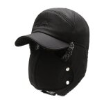 Chapeau de trappeur doublé de fourrure thermique 3 en 1, avec rabat d'oreille, couverture chauffante ... Chapeau de trappeur doublé de fourrure thermique 3 en 1, avec rabat d'oreille, couverture chauffante ...