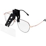 Loupe  clipser pour lunettes avec 3 lentilles interchangeables, clipsable et rabattable mains libres ...