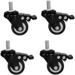 Sollbry - m8x25mm 4 pices de support de charge 240 kg chariot roulette tournante pu meubles poudre remplaceme ...
