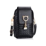 Sollbry sac telephone portable femme mignon pu cuir mini sac  bandoulire avec perle pendentif bandoulire ...