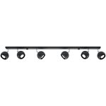 Sollux - oculare - barre de projecteur � 6 lumi�res noir, gu10