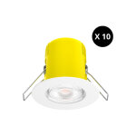 Solum - kit de 10 spots orion cct ip65 re2020, 6w, 600lm, 40�, dimmable, 2700 - 3000 - 4000k - s0250690d ...