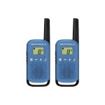 Talkie - walkie t42 bleu 4km 16 canaux �cran lcd - motorola