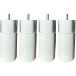 Someo - 4 pieds cylindriques anti - punaise blanc 15 cm