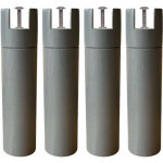 Someo - 4 pieds cylindriques pour cadre � lattes anthracite 25 cm