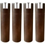 Someo - 4 pieds cylindriques pour cadre  lattes wengu 30 cm