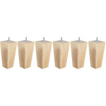 Someo - 6 pieds fuseau tronqu� bois naturel 15 cm