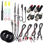 Sonde d'oscilloscope universelle avec kit d'accessoires, sondes � pince d'oscilloscope 100mhz avec 4 ...