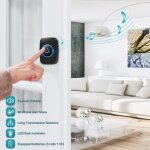 Sonnette ext�rieure sans fil �tanche, port�e de 300 m�tres ? indice de protection ip44 ? 60 sonneries ...